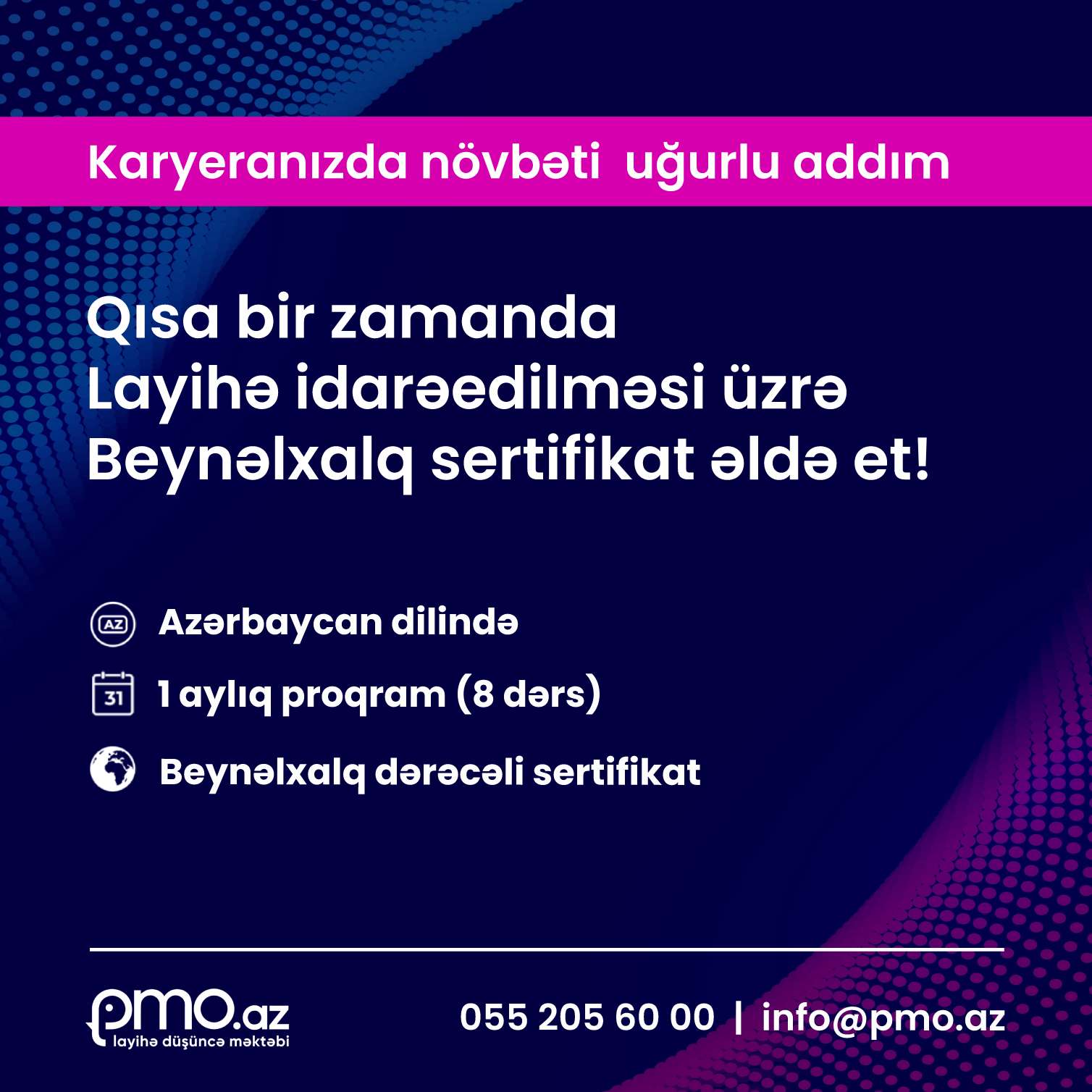 IPMA ICB4 beynəlxalq sertifikasiya imtahanlarına hazırlıq kursları