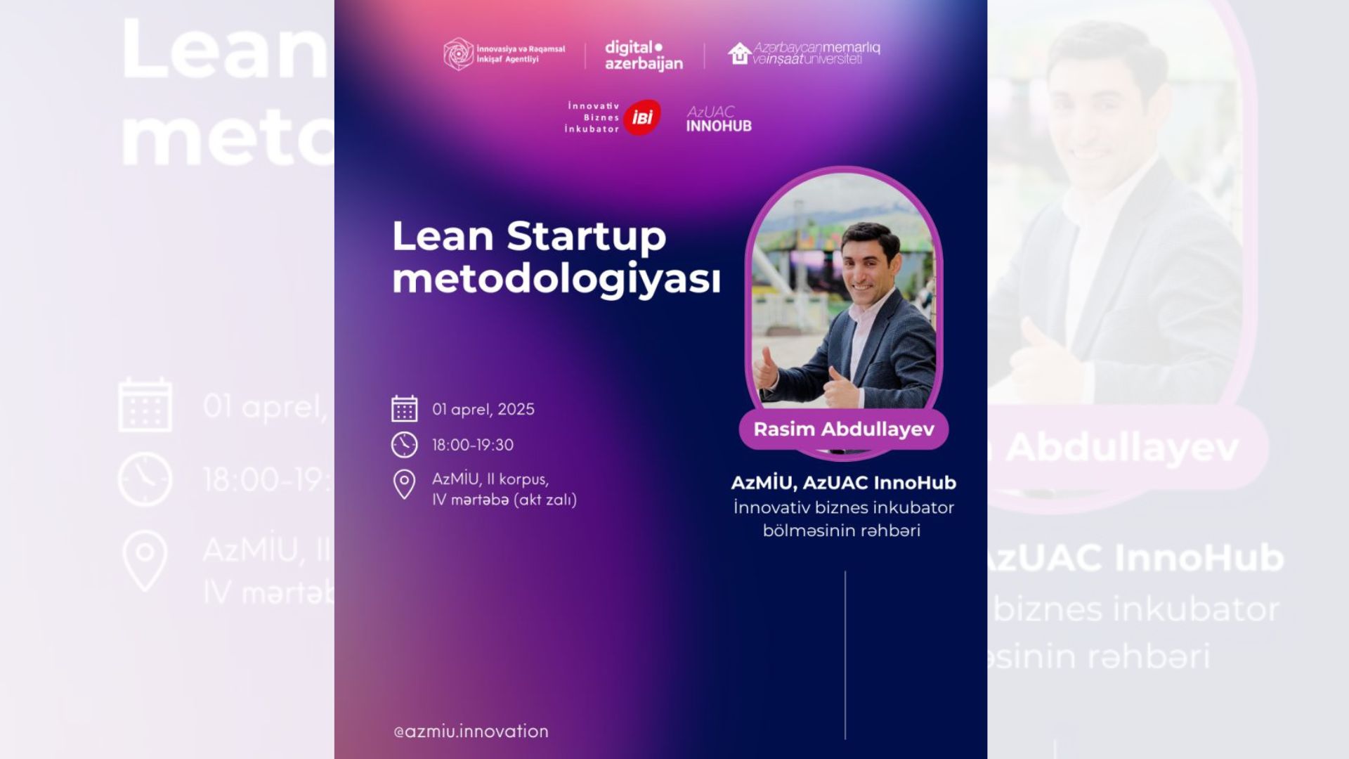 PMO.az eksperti Rasim Abdullayev tərəfindən “ConstructionTech Incubation” layihəsi çərçivəsində keçiriləcək SSJ (Student Startup Journey) düşərgəsində ilk təlim baş tutacaq