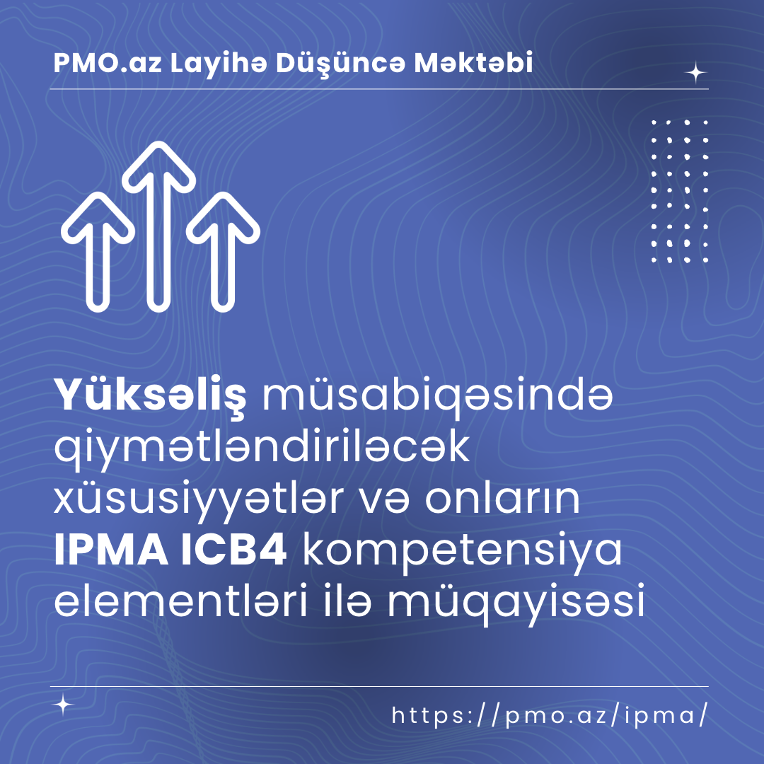Yüksəliş müsabiqəsində qiymətləndiriləcək xüsusiyyətlərin IPMA-nın ICB4 standartları ilə üst-üstə düşdüyünü bilirdinizmi?